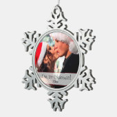 私たちの第1クリスマス スノーフレークピューターオーナメント (右)