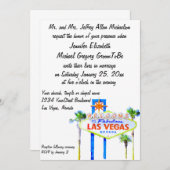 私たちの素晴らしいラスベガスでの結婚式へようこそ 招待状 (正面/裏面)