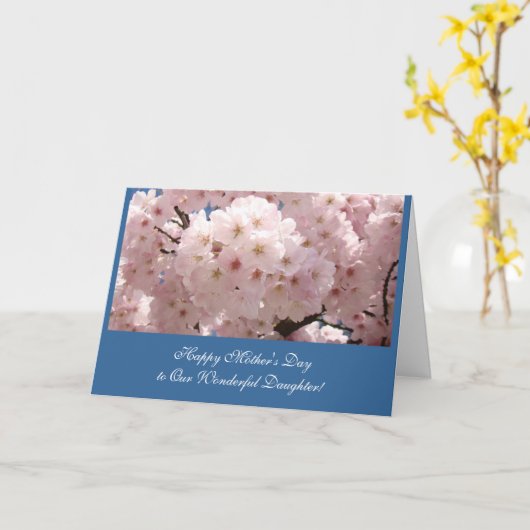 私たちの素晴らしい娘にとって、お母さんの日は幸せです!カード カード (黄色い花)