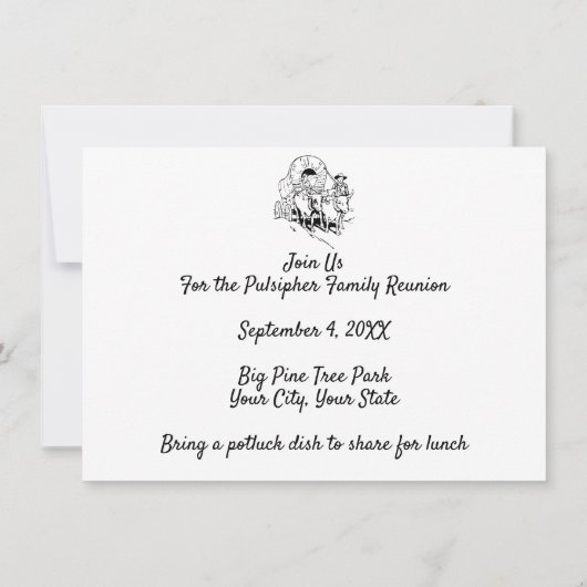 私たちの素晴らしい祖先の写真懇親会招待状 (裏面)