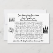 私たちの素晴らしい祖先の写真懇親会招待状 (正面)