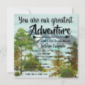 私たちの素晴らしアドベンチャーの赤ん坊のシャワーの習慣 招待状 (正面)