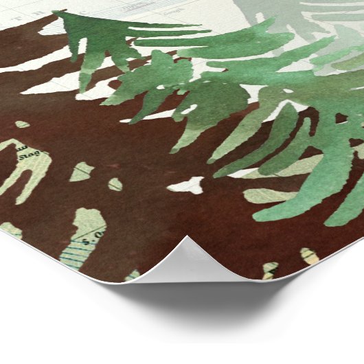 私たちの素晴らしアドベンチャーヴィンテージマップ歓迎サイン ポスター (角)