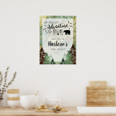 私たちの素晴らしアドベンチャーヴィンテージマップ歓迎サイン ポスター (キッチン)