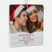 私たちの結婚した初めてのクリスマスミスター・アンド・ミセス・セラミック・オルナム セラミックオーナメント (右)