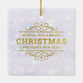 私たちの結婚した初めてのクリスマスミスター・アンド・ミセス・セラミック・オルナム セラミックオーナメント (裏面)