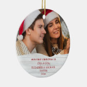 私たちの結婚した初めてのクリスマスミスター・アンド・ミセス・セラミック・オルナム セラミックオーナメント (右)