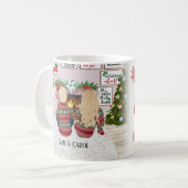 私たちの結婚した初めてのクリスマスメリー、ミスター&マグ コーヒーマグカップ (正面左)