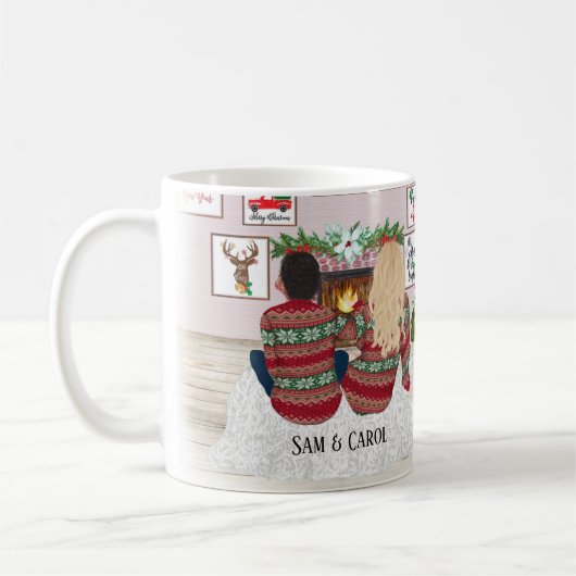 私たちの結婚した初めてのクリスマスメリー、ミスター&マグ コーヒーマグカップ (左)