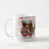 私たちの結婚した初めてのクリスマスメリー、ミスター&マグ コーヒーマグカップ (左)