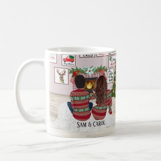 私たちの結婚した初めてのクリスマスメリー、ミスター&マグ コーヒーマグカップ (左)
