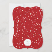 私たちの結婚した小さな初めてのクリスマスの写真結婚の シーズンカード (裏面)