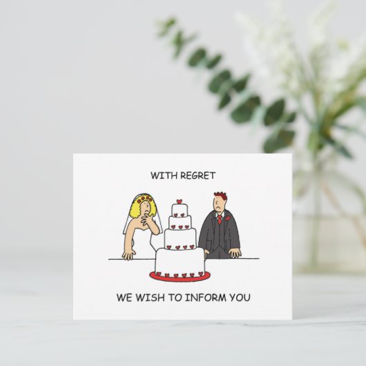 私たちの結婚はキャンセルされました カートゥーンコuple 案内ポストカード (スタンド正面)