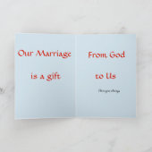 私たちの結婚は神から私たちへの贈り物 カード (内部)
