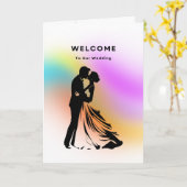 私たちの結婚へようこそ カード (黄色い花)