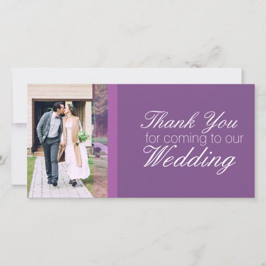 私たちの結婚式にお越しいただきありがとうございます オリジナル サンキューカード (正面)