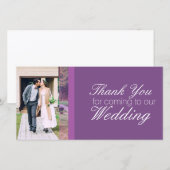 私たちの結婚式にお越しいただきありがとうございます オリジナル サンキューカード (正面/裏面)