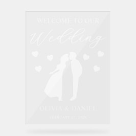 私たちの結婚式にようこそ オリジナルデザイン アクリルサイン