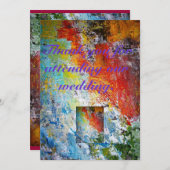 私たちの結婚式に出席してくださり、ありがとうございました。 招待状 (正面/裏面)