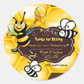 私たちの結婚式に来てくれてありがとう(オーダーメイド) ラウンドシール (正面)