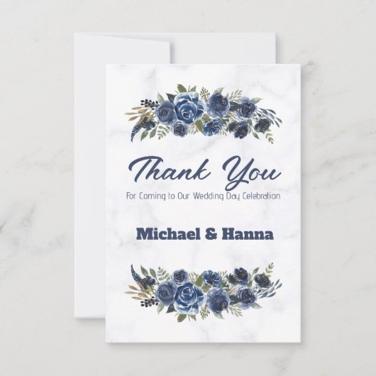 私たちの結婚式に来てくれてありがとう サンキューカード (正面)