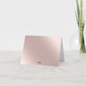 私たちの結婚式のカード フォー フォイル ローズゴールド サンキューカード (裏面)