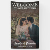 私たちの結婚式のフルフォトウェディングへようこそ 横断幕 (縦)
