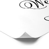 私たちの結婚式のポスター看板へようこそ ポスター (角)