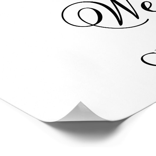 私たちの結婚式のポスター看板へようこそ ポスター (角)