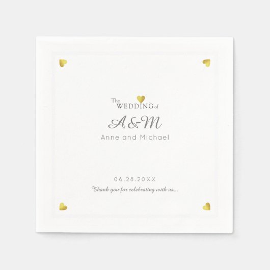 私たちの結婚式のレセプションスタンダードカクテル スタンダードカクテルナプキン (正面)