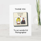私たちの結婚式の写真を撮ってくれてありがとう サンキューカード (正面)