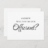 私たちの結婚式の司祭になってくれますか?私たちを結婚させてください 招待状 (正面/裏面)