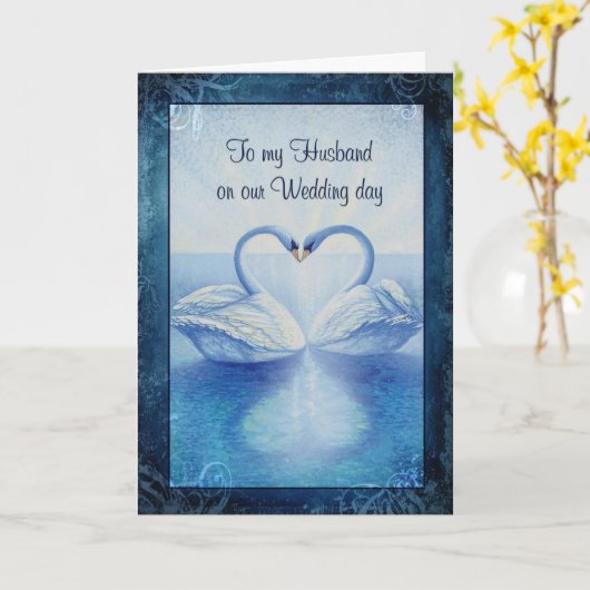 私たちの結婚式の日に夫に カード (黄色い花)