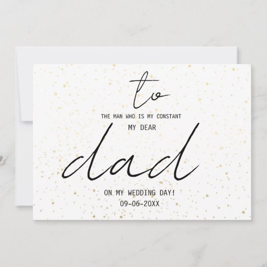 私たちの結婚式の日に父へ シンプル - 名前と日付を追加 (正面)