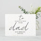 私たちの結婚式の日に父へ シンプル - 名前と日付を追加 (スタンド正面)