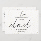私たちの結婚式の日に父へ シンプル - 名前と日付を追加 (正面/裏面)