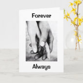 私たちの結婚式の日に、いつも私の手を永遠に持って カード (黄色い花)