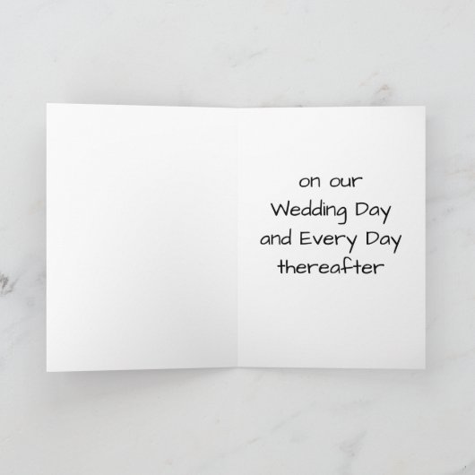 私たちの結婚式の日に、いつも私の手を永遠に持って カード (内部)