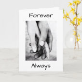 私たちの結婚式の日に、いつも私の手を永遠に持って カード (黄色い花)