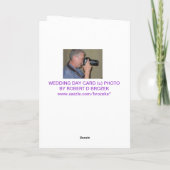 私たちの結婚式の日のカード カード (裏面)