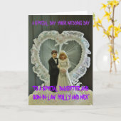 私たちの結婚式の日のカード カード (黄色い花)