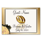 私たちの結婚式の日のブリスエレガント座席表 テーブルナンバー (裏面)