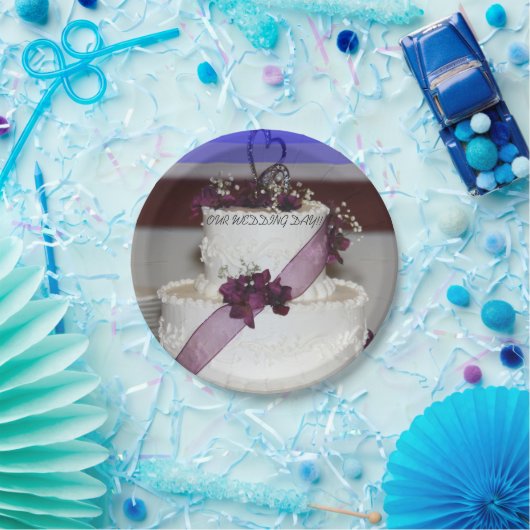 私たちの結婚式の日の紙プレート ペーパープレート (パーティー)