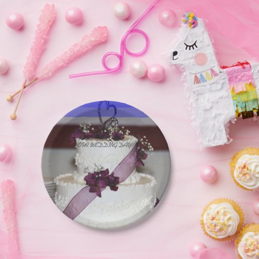 私たちの結婚式の日の紙プレート ペーパープレート (パーティー)