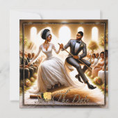 私たちの結婚式の日の至福はエレガント日付カードを保存する (正面)