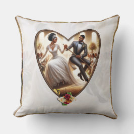 私たちの結婚式の日の至福エレガント クッション