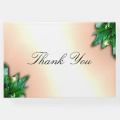 私たちの結婚式の日の至福エレガント ゲストブック (裏面)