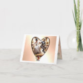 私たちの結婚式の日の至福エレガント サンキューカード (裏面)