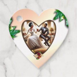 私たちの結婚式の日の至福メッセージカード フェイバータグ