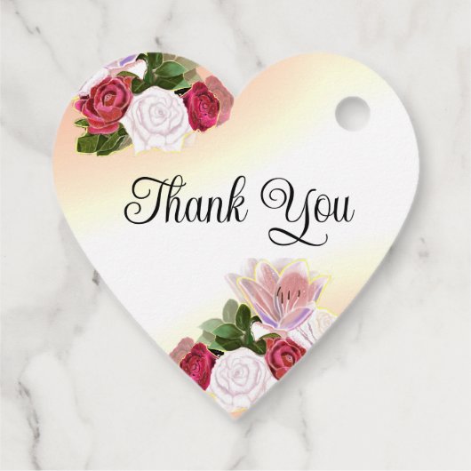 私たちの結婚式の日の至福メッセージカード フェイバータグ (裏面)